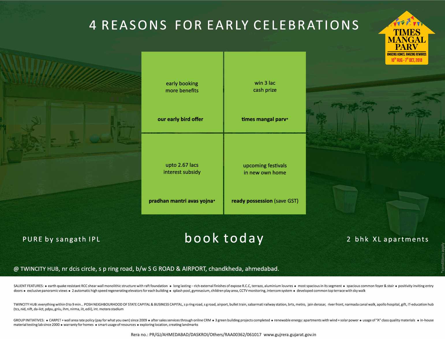 4 reasons for early celebrations at Sangath IPL Pure in Ahmedabad Update